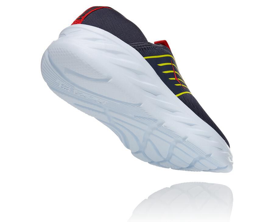 Hoka One One Mens Sandals - ORA Recovery - Navy/White - ODHR68097